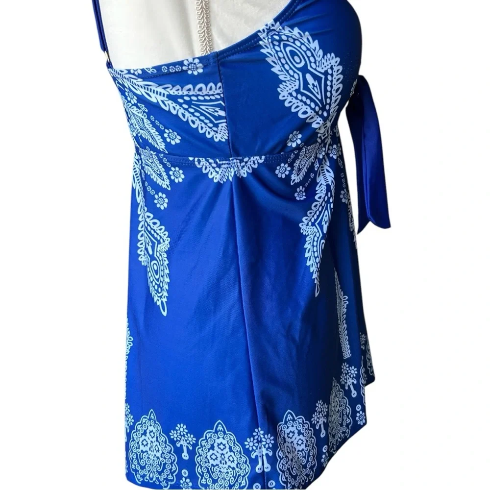 Blue Paisley Tankini Set - Picture 4 of 8